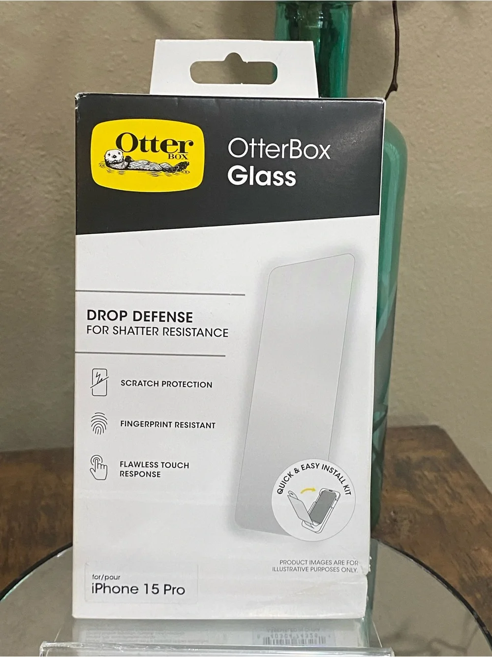 OtterBox Glass Screen Protector for iPhone 15 Pro, new!